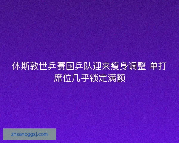 休斯敦世乒赛国乒队迎来瘦身调整 单打席位几乎锁定满额 休斯敦世乒赛国乒队迎来瘦身调整 单打席位几乎锁定满额